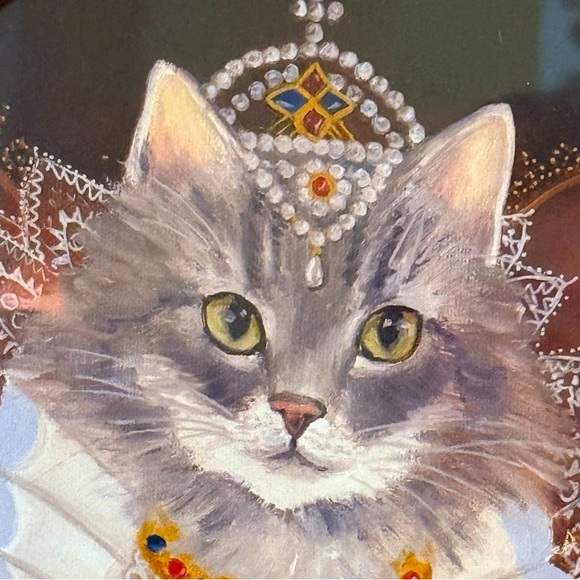Carol Lew Art NWT Whimsical Aristocratic Cat Portrait Ornate Framed Art Print - Picture 5 of 10